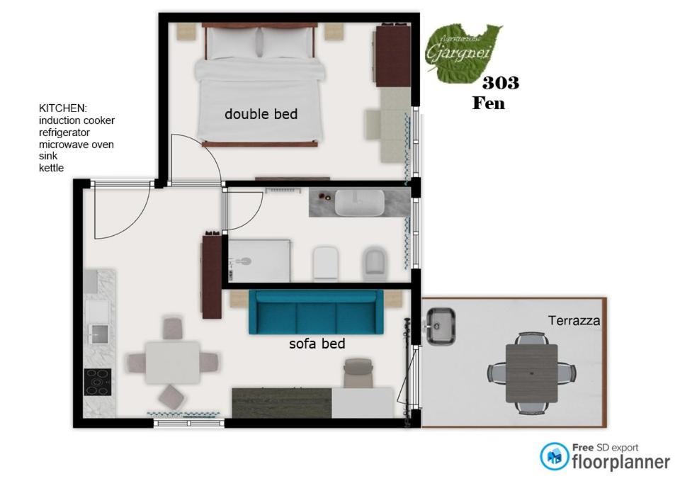 Agriturismo Cjargnei Povoletto Værelse billede
